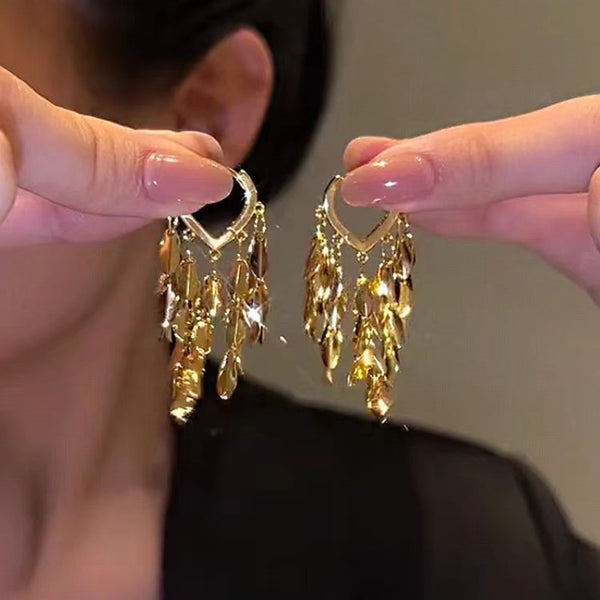 14K Gold-plated Niche Design Wheat Earrings