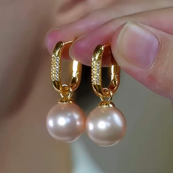 14K Gold-plated Pearl Earrings