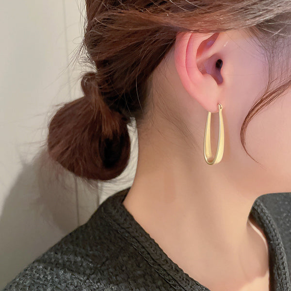 14K Gold-plated U-shaped Earrings