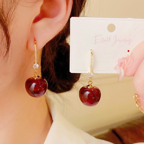14K Gold-plated Cherry Earrings