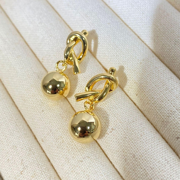 14K Gold-plated Gold Ball Earrings
