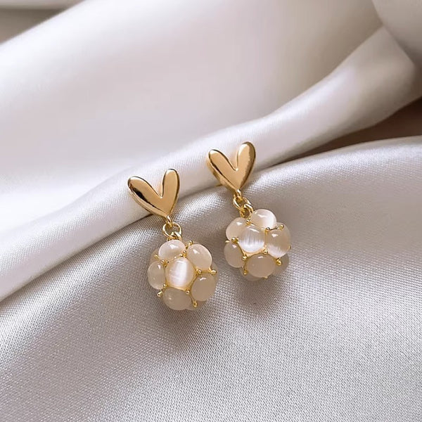 14K Gold-plated Love Heart Earrings