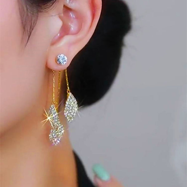 14K Gold-plated Multi-Wear Leaf Earrings