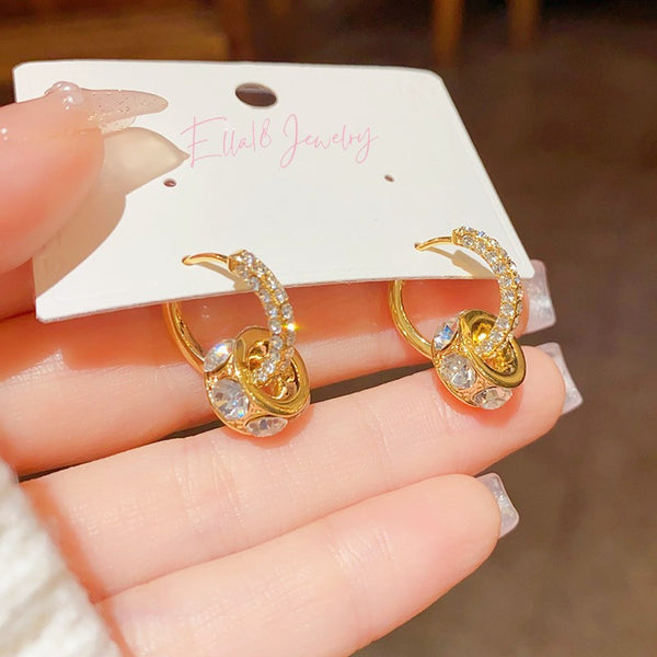 14K Gold-plated Niche Design Small Waist Earrings