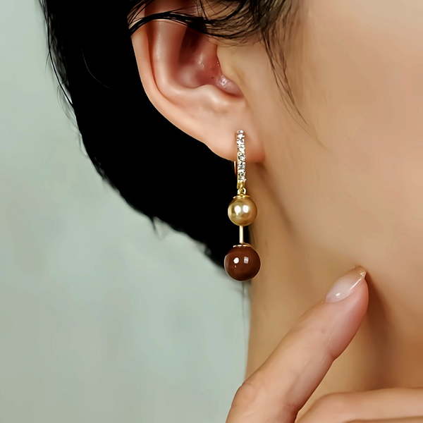 14K Gold Plated Pearl Earrings