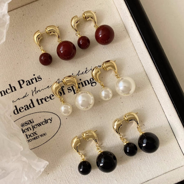 14K Gold-plated Pearl Drop Earrings