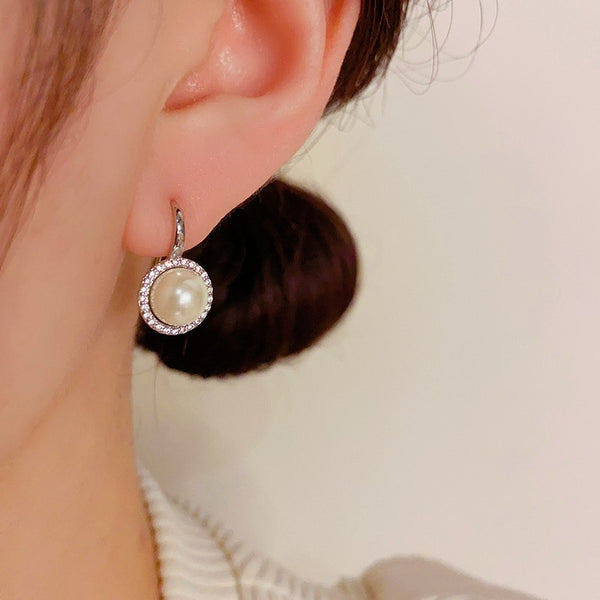 14K Gold-plated Vintage Pearl Earrings