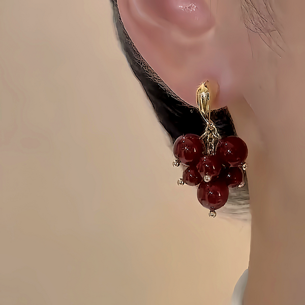 18K Gold-Plated Bunch Of Grape Earrings