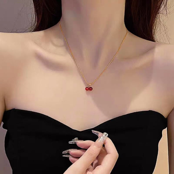 18K Gold-Plated Cherry Necklaces