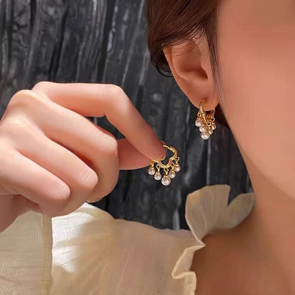 18K Gold-Plated Cloud Pearl Earrings