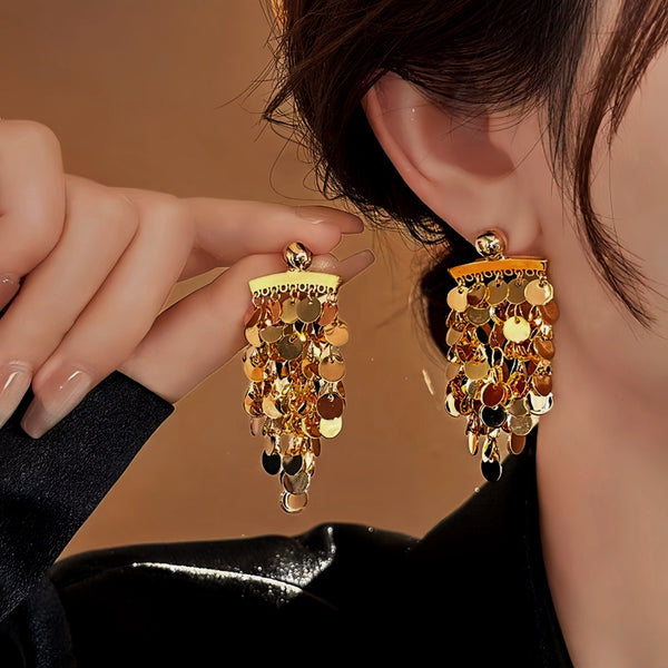 18K Gold-Plated Elegant Tassel Earrings