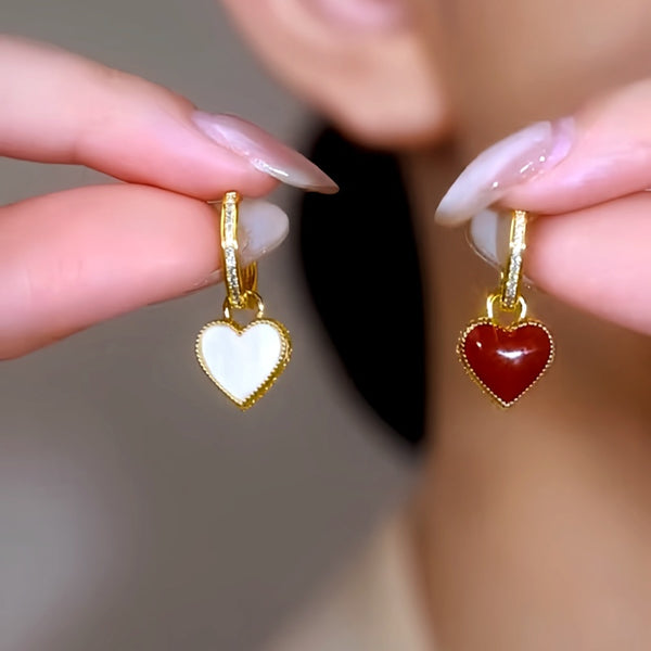 18K Gold-Plated Heart Earrings