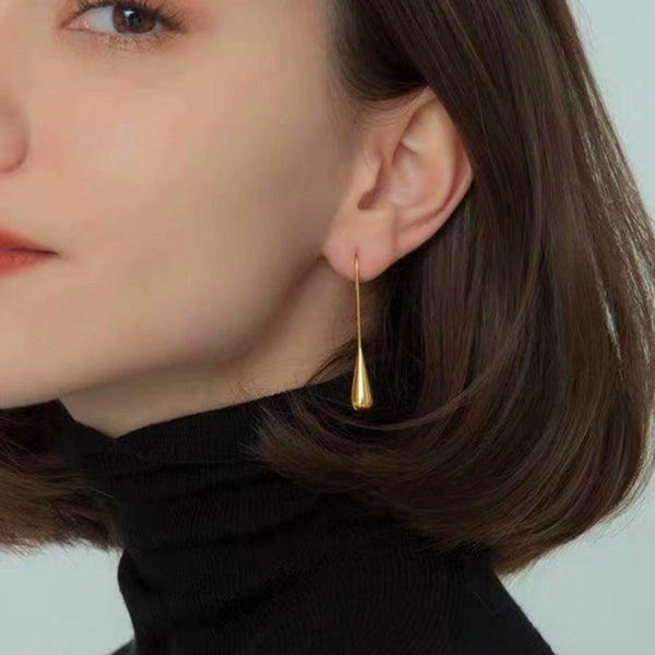 18K Gold-plated Drop-Shaped Delicate Earrings