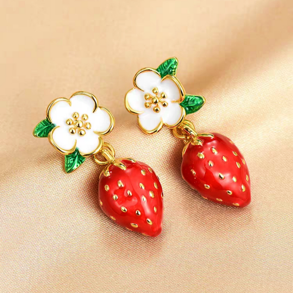 18K Gold-plated Strawberry Earrings