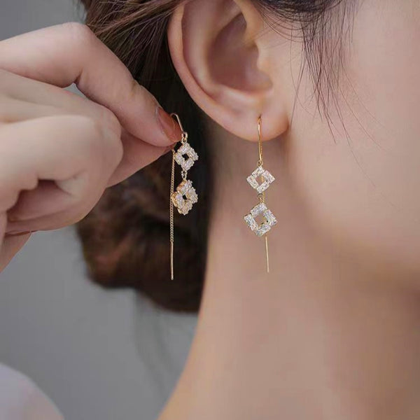 18K Gold-plated Tassel Threader Earrings