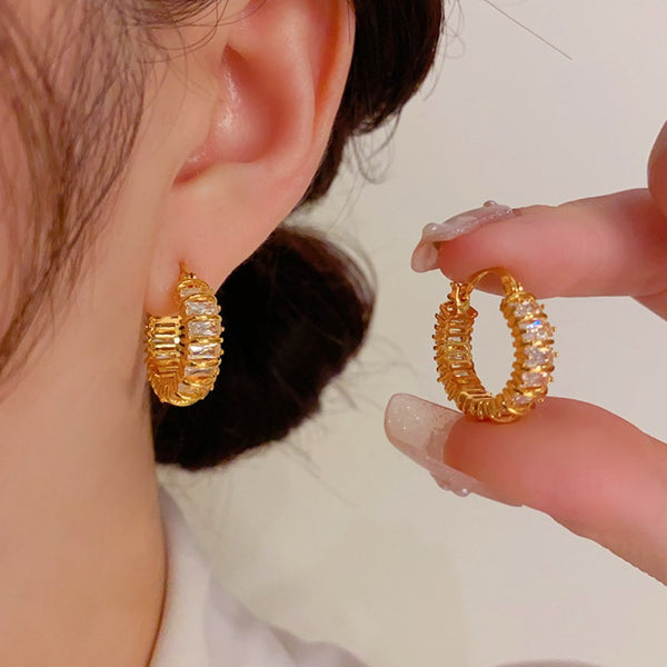 18K Gold Plated Exquisite Hoop Earrings