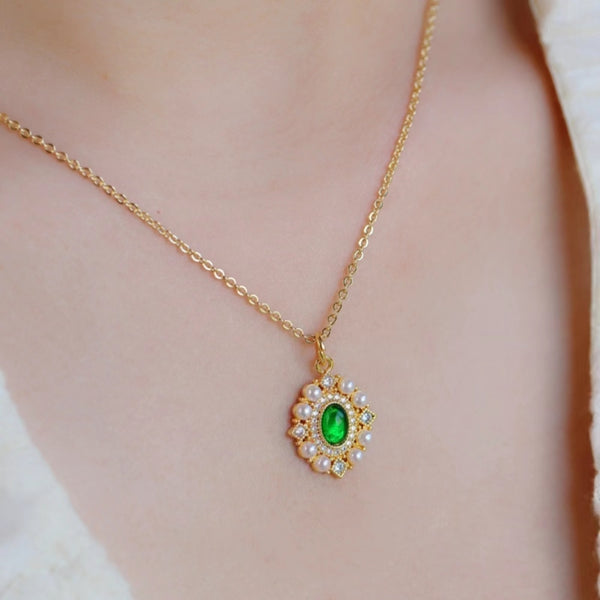 18K Real Gold Plated Light Luxury Zircon Necklace