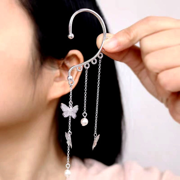 Butterfly Tassel Ear Cuffs