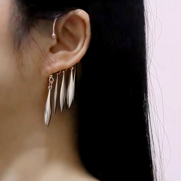 Ethnic Minority Tassel Ear Cuffs