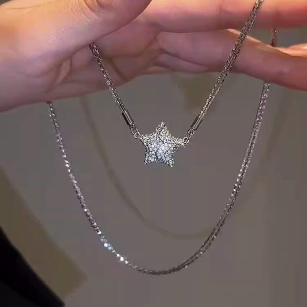 Silver Plated Magnetic Star Necklaces