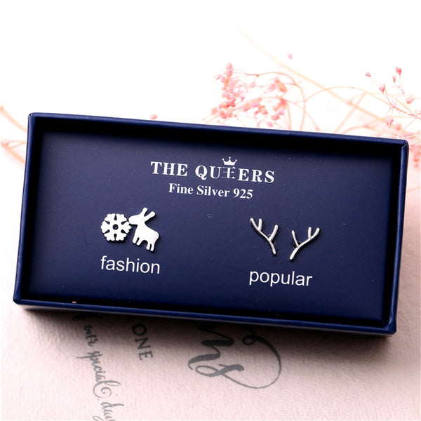 Christmas Gift Stud Earrings Set (2 Pairs with Gift Box)