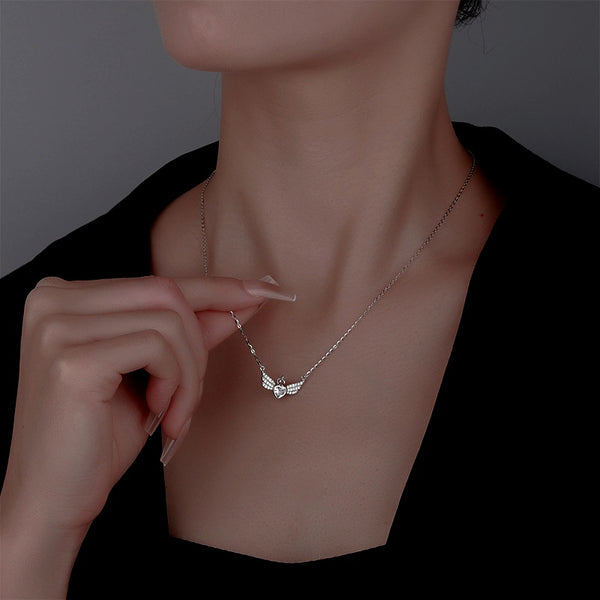 Sterling Silver Angel Wings Necklace