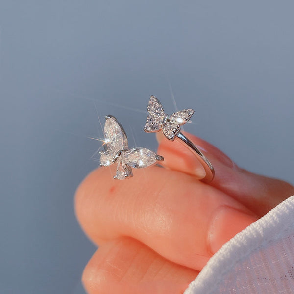 Sterling Silver Butterfly Rings