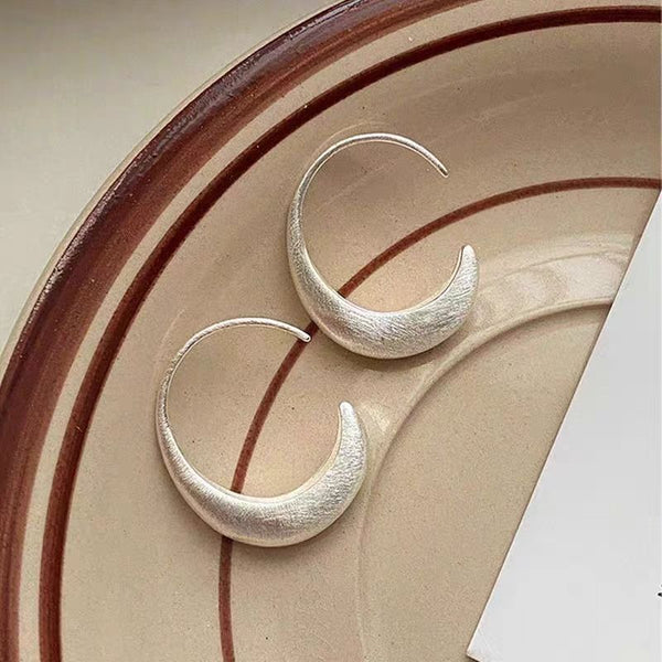 Sterling Silver C-Shaped Threader Earrings