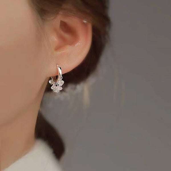 Sterling Silver Diamond Earrings