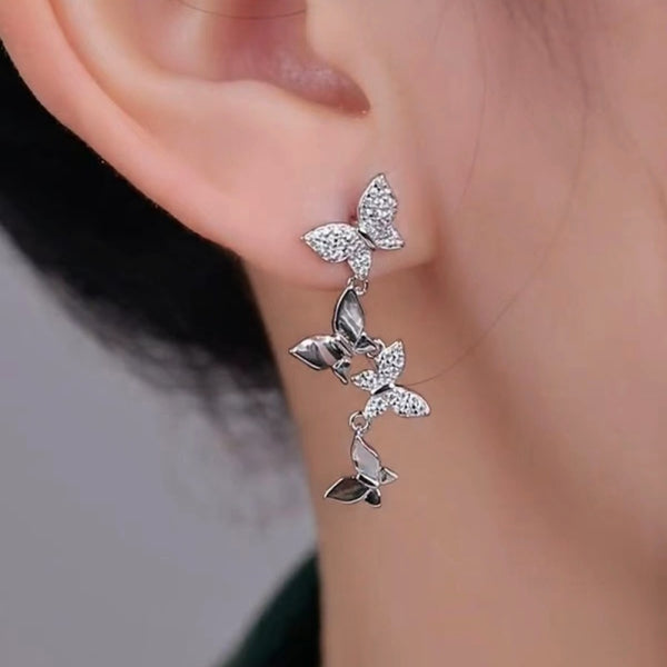 Sterling Silver Elegant Butterfly Earrings