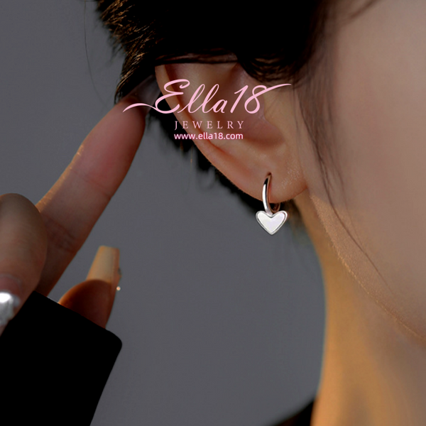 Sterling Silver Elegant Heart Earrings