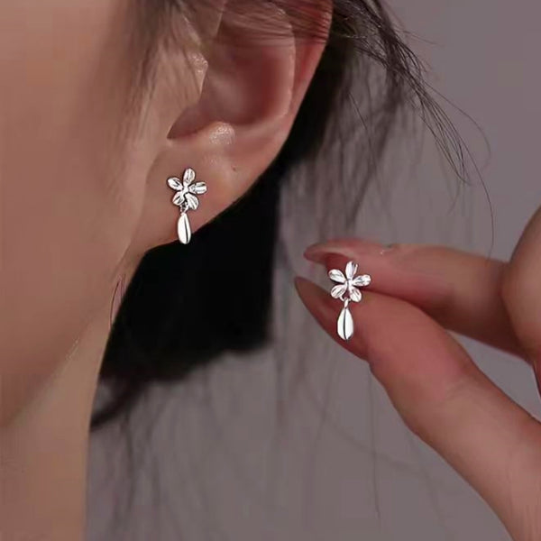 Sterling Silver Flower Stud Earrings
