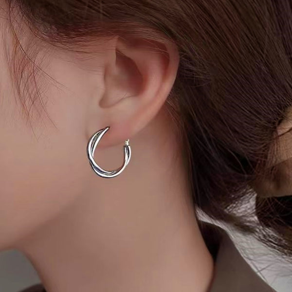 Sterling Silver Irregular Earrings