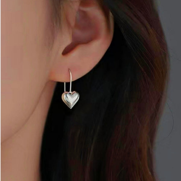 Sterling Silver Love Heart Earrings