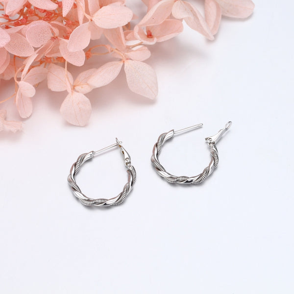 Sterling Silver Luxury Hoop Earrings