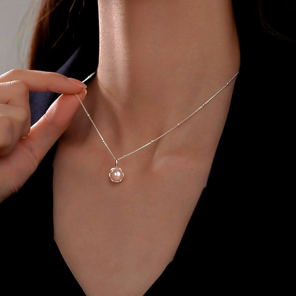 Sterling Silver Luxury Pearl Clavicle Necklaces