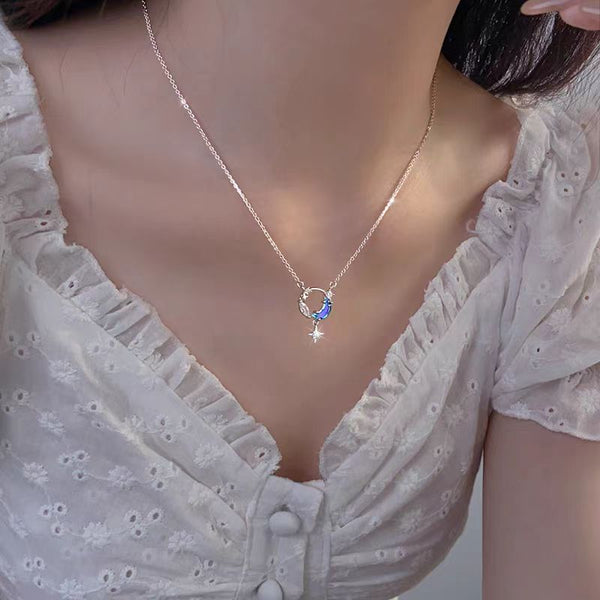 Sterling Silver Zircon Nice to Meet You Necklaces