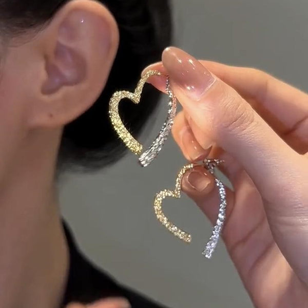 14K Gold-plated Heart Design Earrings