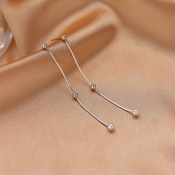 Sterling Silver Elegant Tassel Earrings