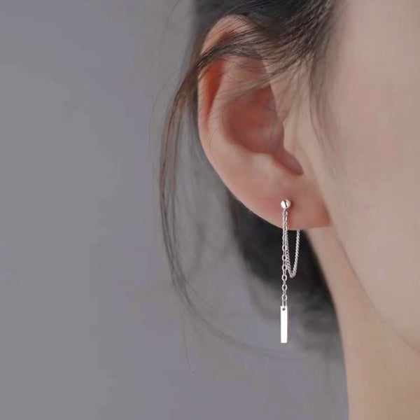 Sterling Silver Delicate Chain Earrings