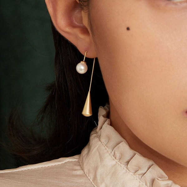 14K Gold-plated Pearl Chic Threader Earrings