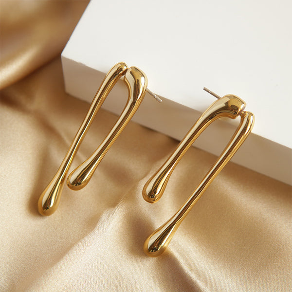 24K Gold-plated Vintage Minimalist Earrings