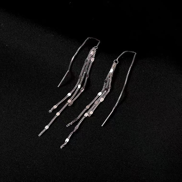 3-Layers Tassel Threader Earrings