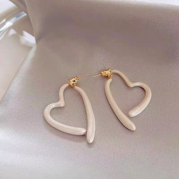 18K Gold-plated Heart Design Earrings