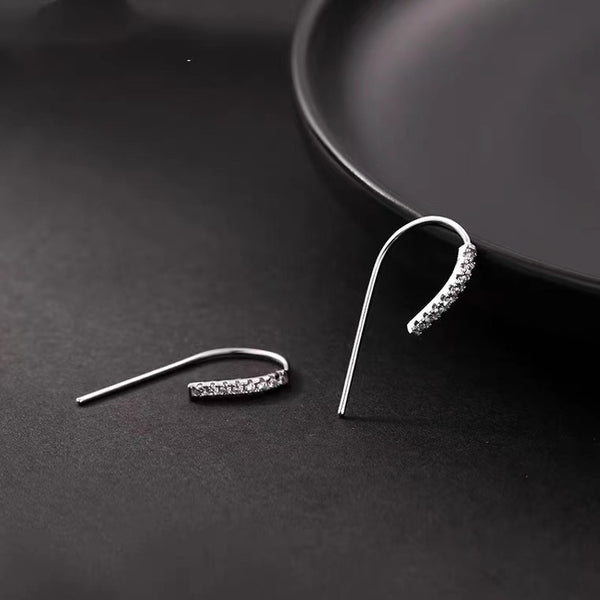 Sterling Silver Diamond Threader Earrings
