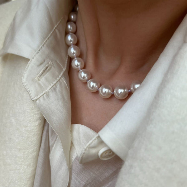 10mm Luxury Austria Crystal Pearl Necklaces