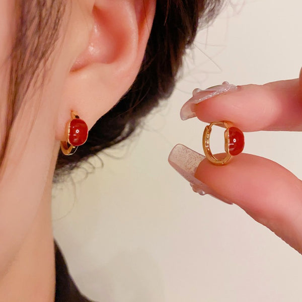 14K Gold-Plated Ring Earrings