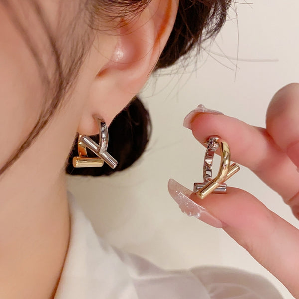 14K Gold-plated Front & Back Earrings