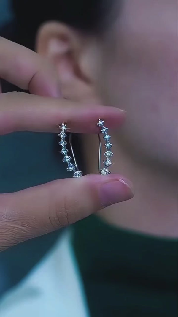 14K Gold-Plated Zircon Diamond Crawlers